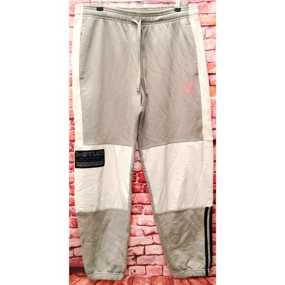 adidas SG ID Pants Men's Large Gray Colorblock Jogger Elastic Waist Drawstring - Picture 1 of 7
